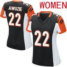 Women Cincinnati Bengals #22 Chidobe Awuzie Black Nike Limited Player NFL Jerseys